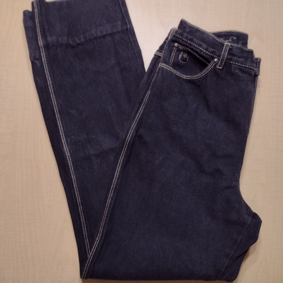 Vintage Gloria Vanderbilt High Rise Vintage 70's Black Gold Stitching Mom Jeans - Picture 5 of 15